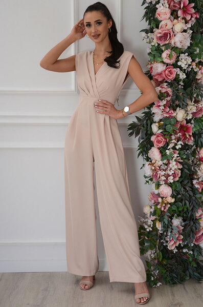 Elegantný béžový overál Ginny