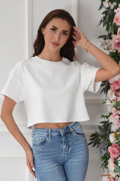 Biely crop top Mayki