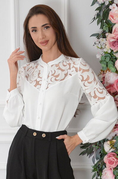 Biela košeľa s ozdobným detailom Madonna