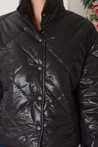 Čierna prešívaná bunda Modena