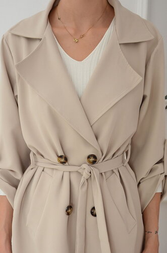Béžový trenčkot Ysabel