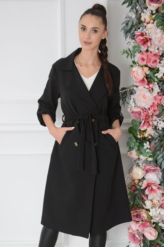 Čierny trenčkot Ysabel